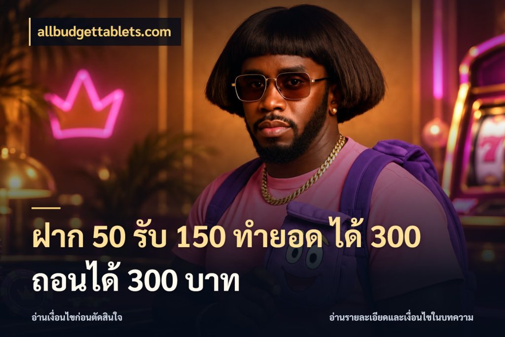 ฝาก 50 รับ 150 ทํายอด ได้ 300 ถอนได้ 300 บาท สายโบนัสเลือกจังหวะสนุกได้อย่างไร กับ allbudgettablets.com