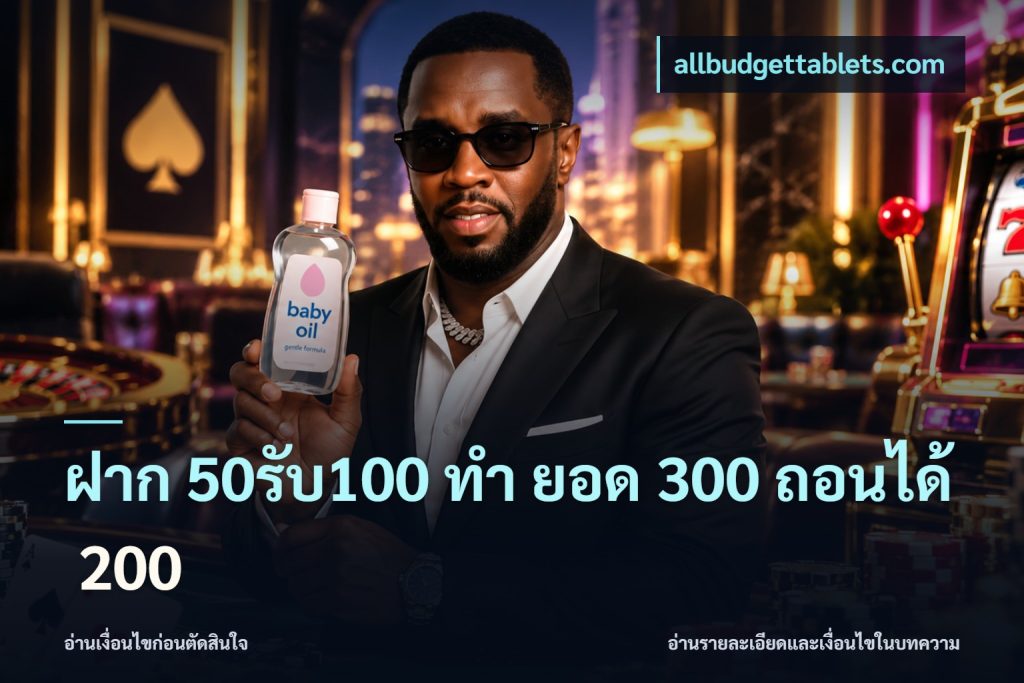 ฝาก 50รับ100 ทํา ยอด 300 ถอนได้ 200