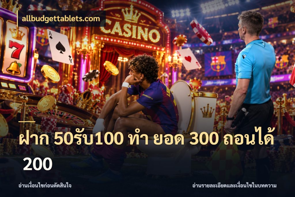 ฝาก 50รับ100 ทํา ยอด 300 ถอนได้ 200 allbudgettablets.com โปรยอดรับที่สายเกมสนใจ