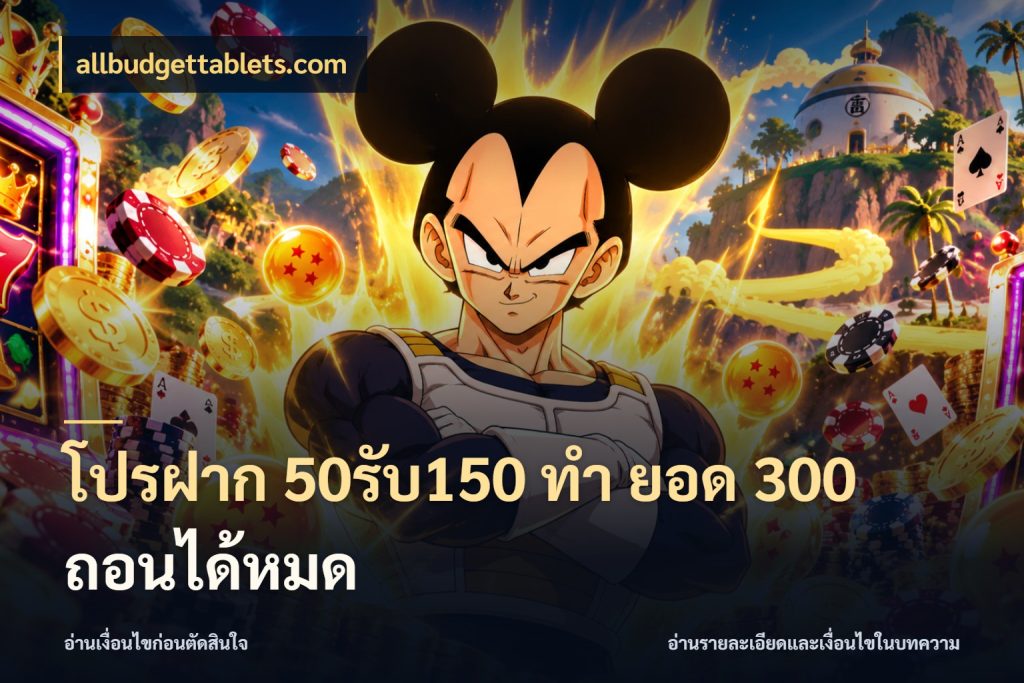 โปรฝาก 50รับ150 ทํา ยอด 300 ถอนได้หมด ยอดฝากและยอดรับในมุมของคนชอบลุ้น สไตล์ allbudgettablets.com