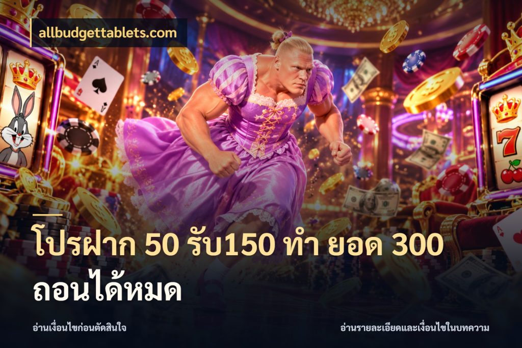 โปรฝาก 50 รับ150 ทํา ยอด 300 ถอนได้หมด สายโบนัสเลือกจังหวะสนุกได้อย่างไร กับ allbudgettablets.com