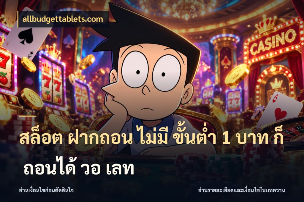 สล็อต ฝากถอน ไม่มี ขั้นต่ำ 1 บาท ก็ ถอนได้ วอ เลท สายทุนน้อยเลือกความสนุกให้พอดี ในมุม allbudgettablets.com