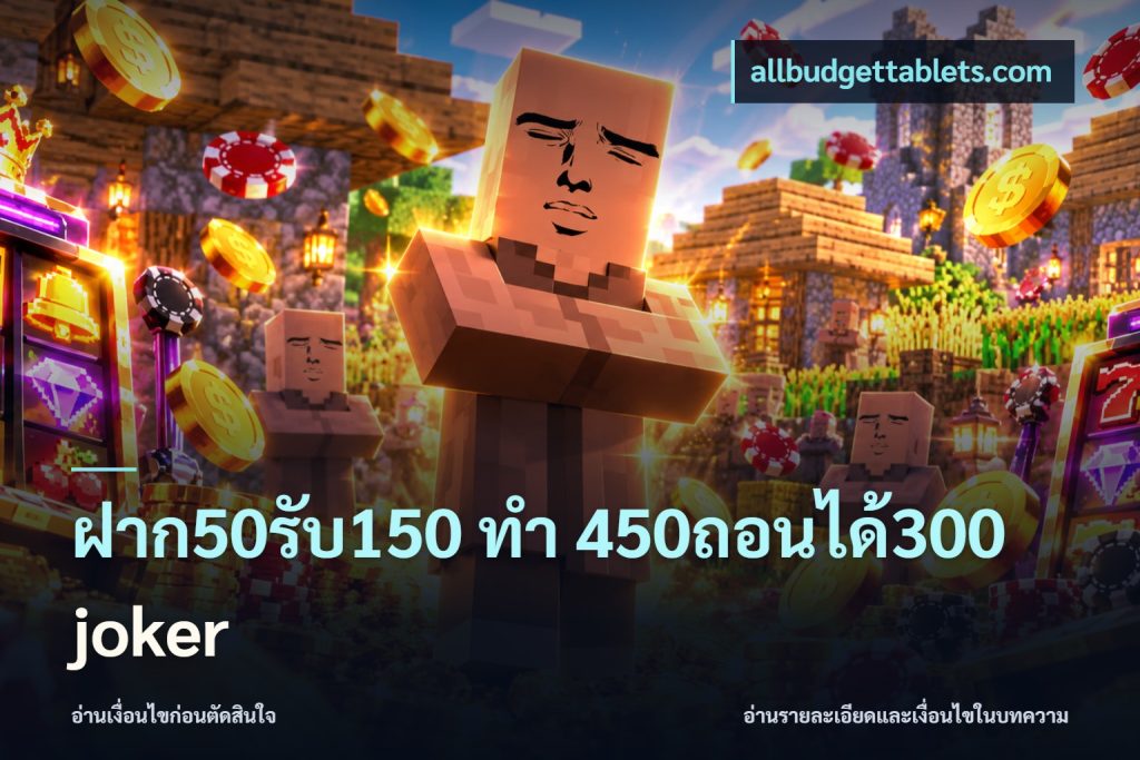 ฝาก50รับ150 ทํา 450ถอนได้300 joker