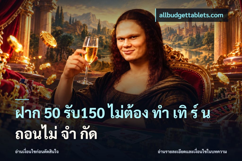 ฝาก 50 รับ150 ไม่ต้อง ทํา เทิ ร์ น ถอนไม่ จํา กัด