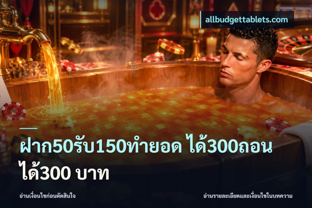 ฝาก50รับ150ทํายอด ได้300ถอนได้300 บาท