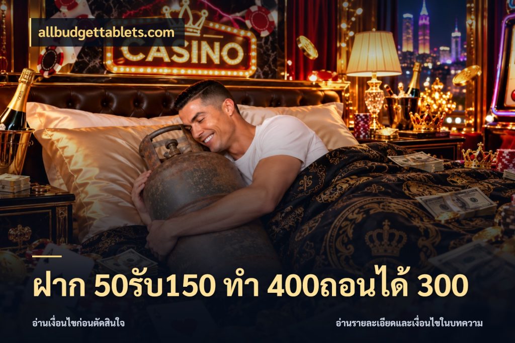 ฝาก 50รับ150 ทํา 400ถอนได้ 300 allbudgettablets.com โปรยอดรับที่สายเกมสนใจ