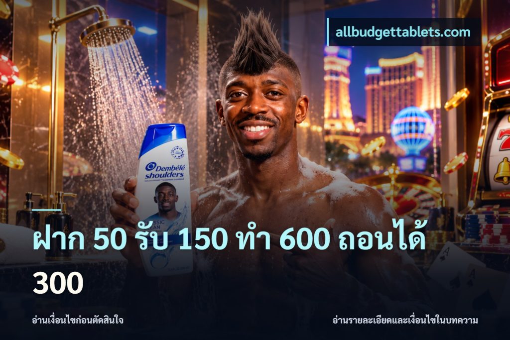 ฝาก 50 รับ 150 ทํา 600 ถอนได้ 300