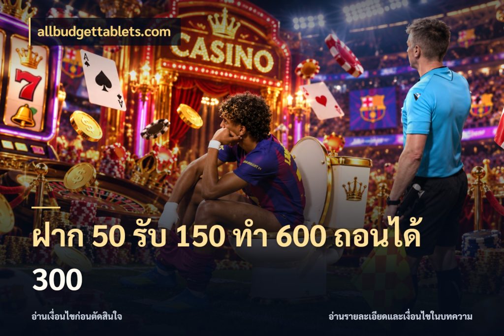ฝาก 50 รับ 150 ทํา 600 ถอนได้ 300 เปิดมุมโปรให้เข้ากับเกมแนวโปรด กับ allbudgettablets.com