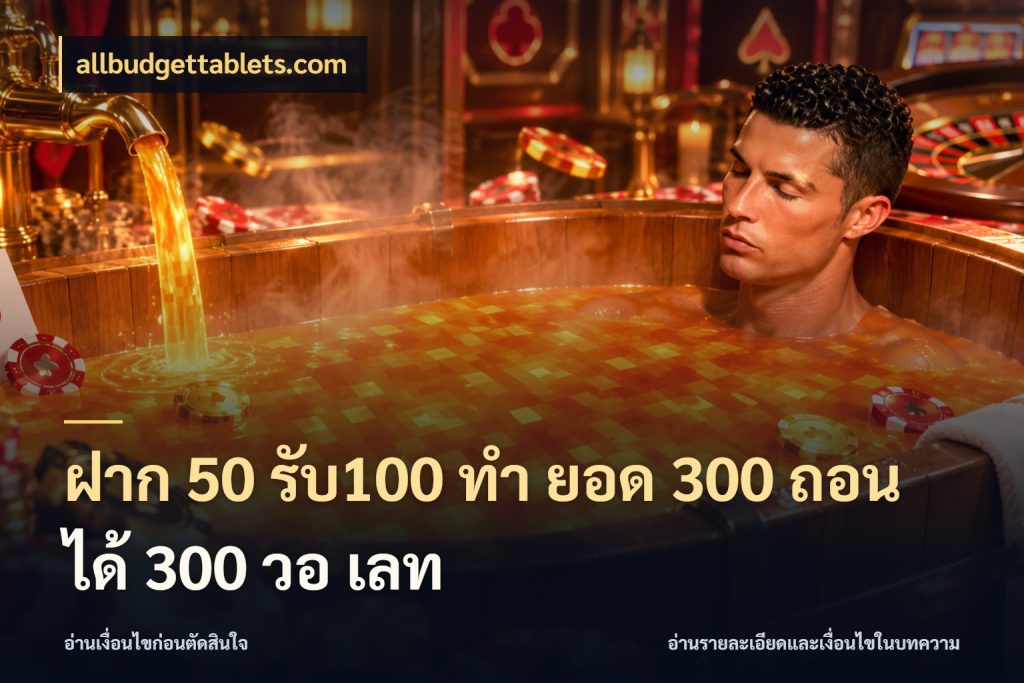 ฝาก 50 รับ100 ทํา ยอด 300 ถอนได้ 300 วอ เลท จับประเด็นยอดรับก่อนเลือกความสนุก ในมุม allbudgettablets.com