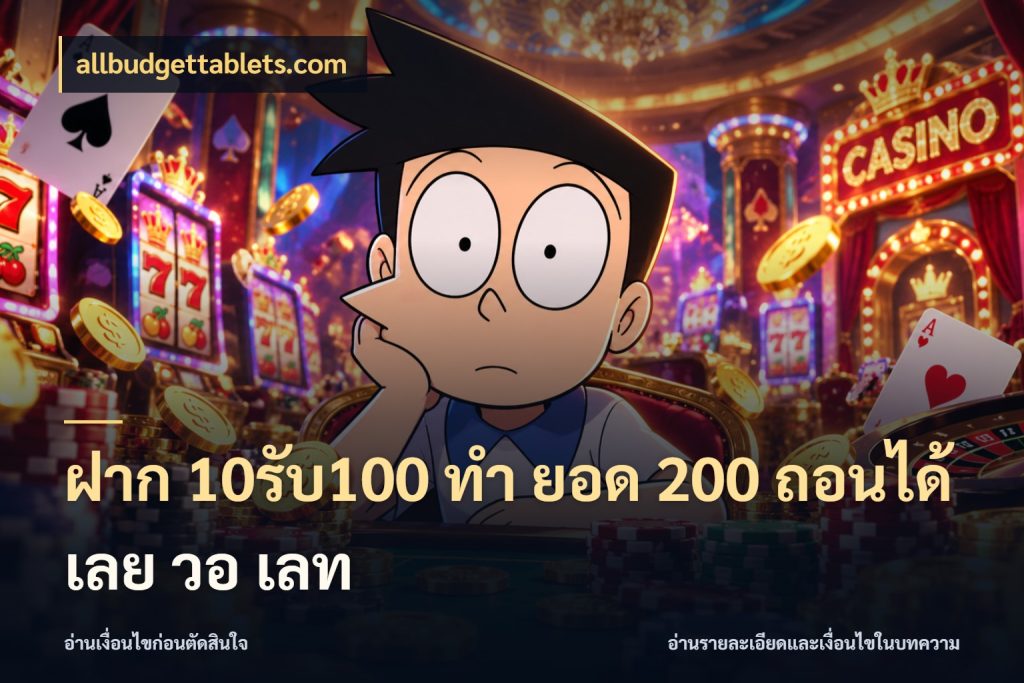 ฝาก 10รับ100 ทํา ยอด 200 ถอนได้เลย วอ เลท เปิดมุมโปรให้เข้ากับเกมแนวโปรด ในมุม allbudgettablets.com
