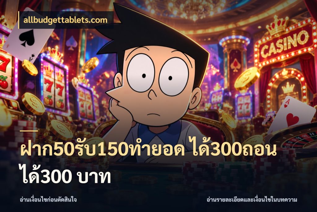 ฝาก50รับ150ทำยอด ได้300ถอนได้300 บาท จุดเด่นของเครดิตที่คนชอบเกมอยากรู้ ในมุม allbudgettablets.com