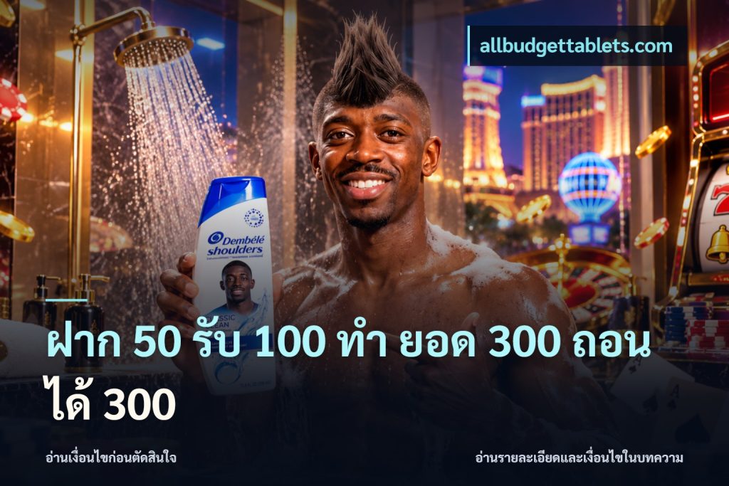 ฝาก 50 รับ 100 ทํา ยอด 300 ถอนได้ 300