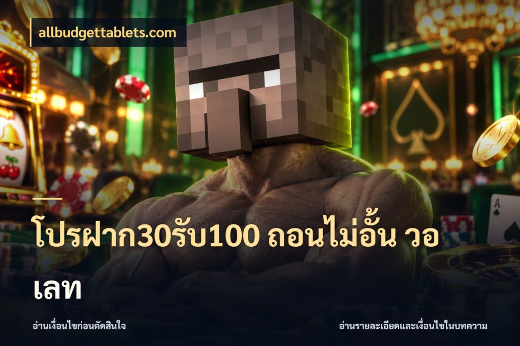 โปรฝาก30รับ100 ถอนไม่อั้น วอ เลท สายโบนัสเลือกจังหวะสนุกได้อย่างไร กับ allbudgettablets.com