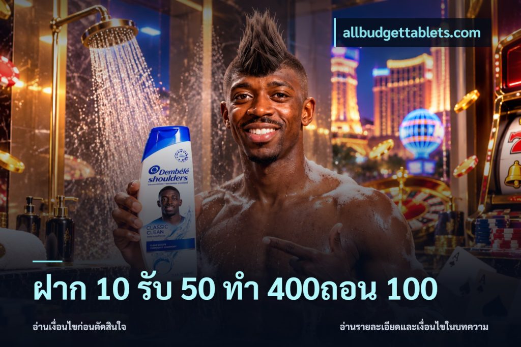 ฝาก 10 รับ 50 ทํา 400ถอน 100