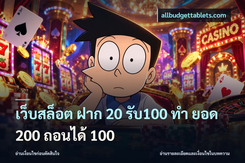 เว็บสล็อต ฝาก 20 รับ100 ทํา ยอด 200 ถอนได้ 100