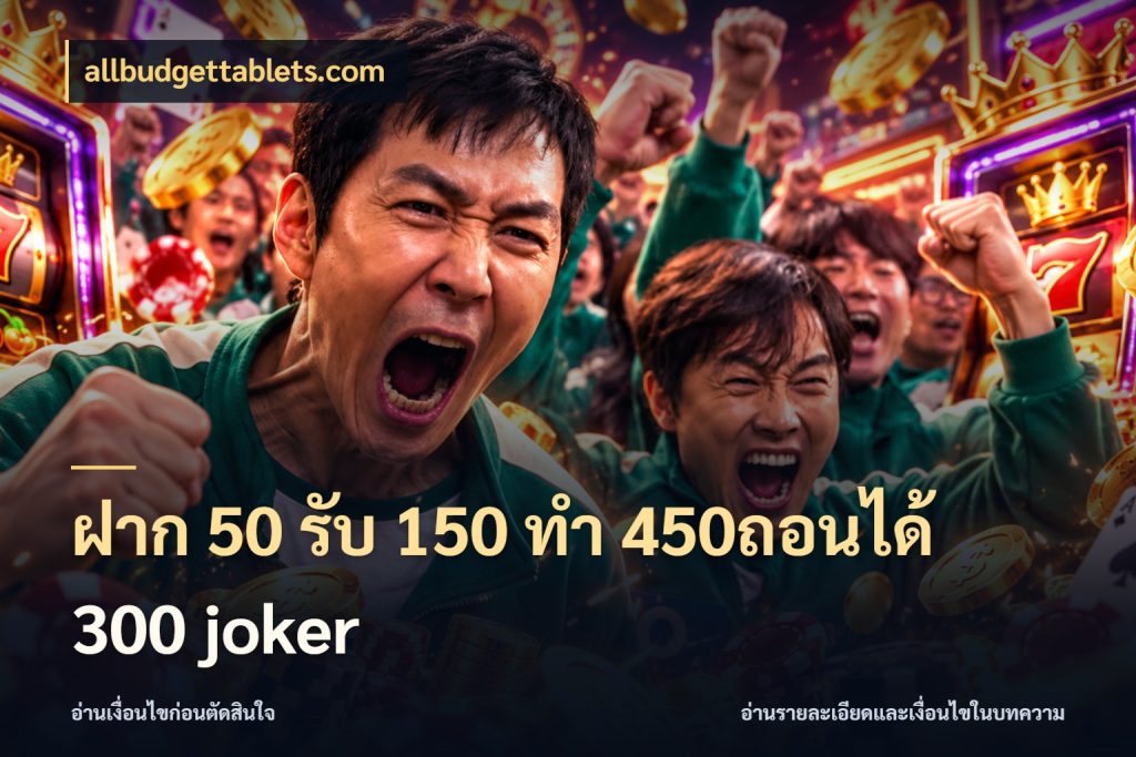 ฝาก 50 รับ 150 ทํา 450ถอนได้ 300 joker จับประเด็นยอดรับก่อนเลือกความสนุก สไตล์ allbudgettablets.com