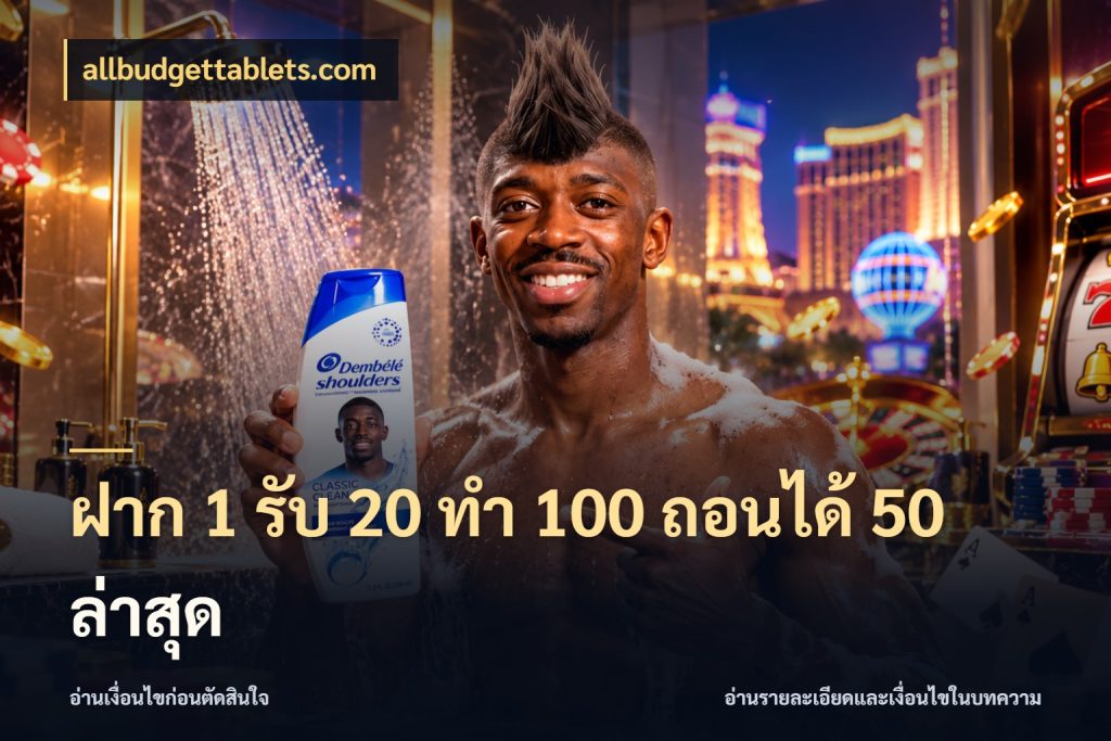 ฝาก 1 รับ 20 ทำ 100 ถอนได้ 50 ล่าสุด ยอดฝากและยอดรับในมุมของคนชอบลุ้น กับ allbudgettablets.com